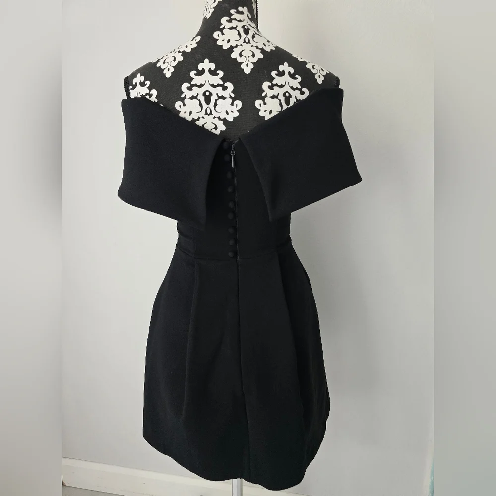 Nadine Merabi Harper Black Mini Dress Size XS - Picture 6 of 16